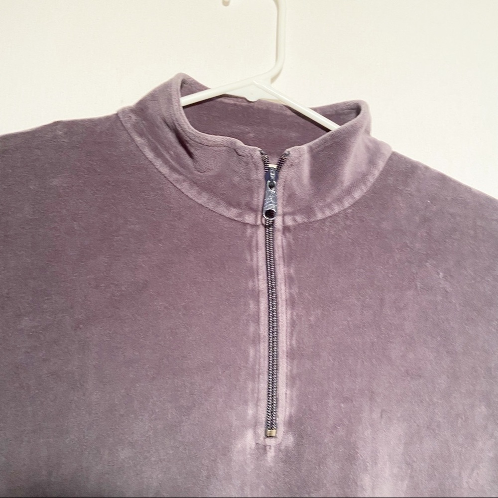 J. Crew Velour‎ Quarter Zip Shirt Mens Size Extra Large Cotton Pullover - Picture 5 of 6